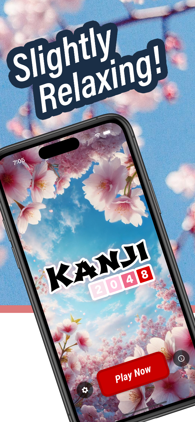 Kanji 2048 board with pink and green kanji numeral tiles